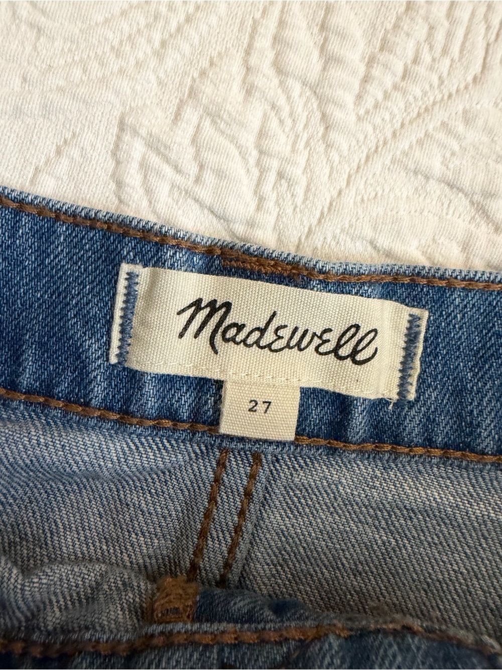 Madewell 27 Denim Star-Print Mini Skirt in Blue - Picture 3 of 3